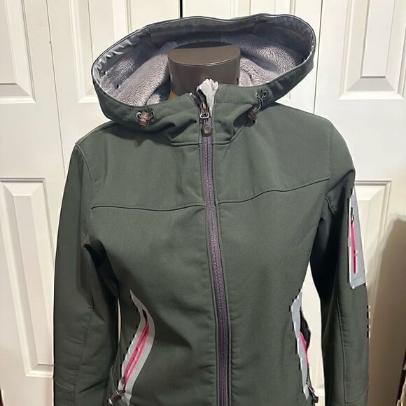 Eddie Bauer Womens Small Hooded Lined Softshell Jacket - Picture 1 of 5